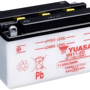Batterie YUASA 6N11-2D Conventionnelle Avec Entretien - Livrée Sans Acide