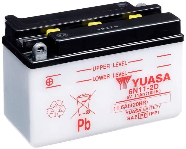 Batterie YUASA 6N11-2D Conventionnelle Avec Entretien - Livrée Sans Acide