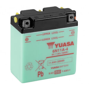 Batterie YUASA 6N11A-4 Conventionnelle Avec Entretien - Livrée Sans Acide