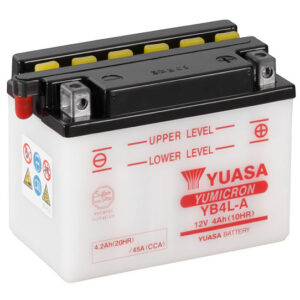 Batterie YUASA YB4L-A Conventionnelle Avec Entretien - Livrée Sans Acide