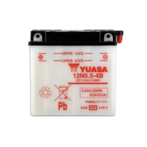 Batterie YUASA 12N5-5-4B Conventionnelle Avec Entretien - Livrée Sans Acide