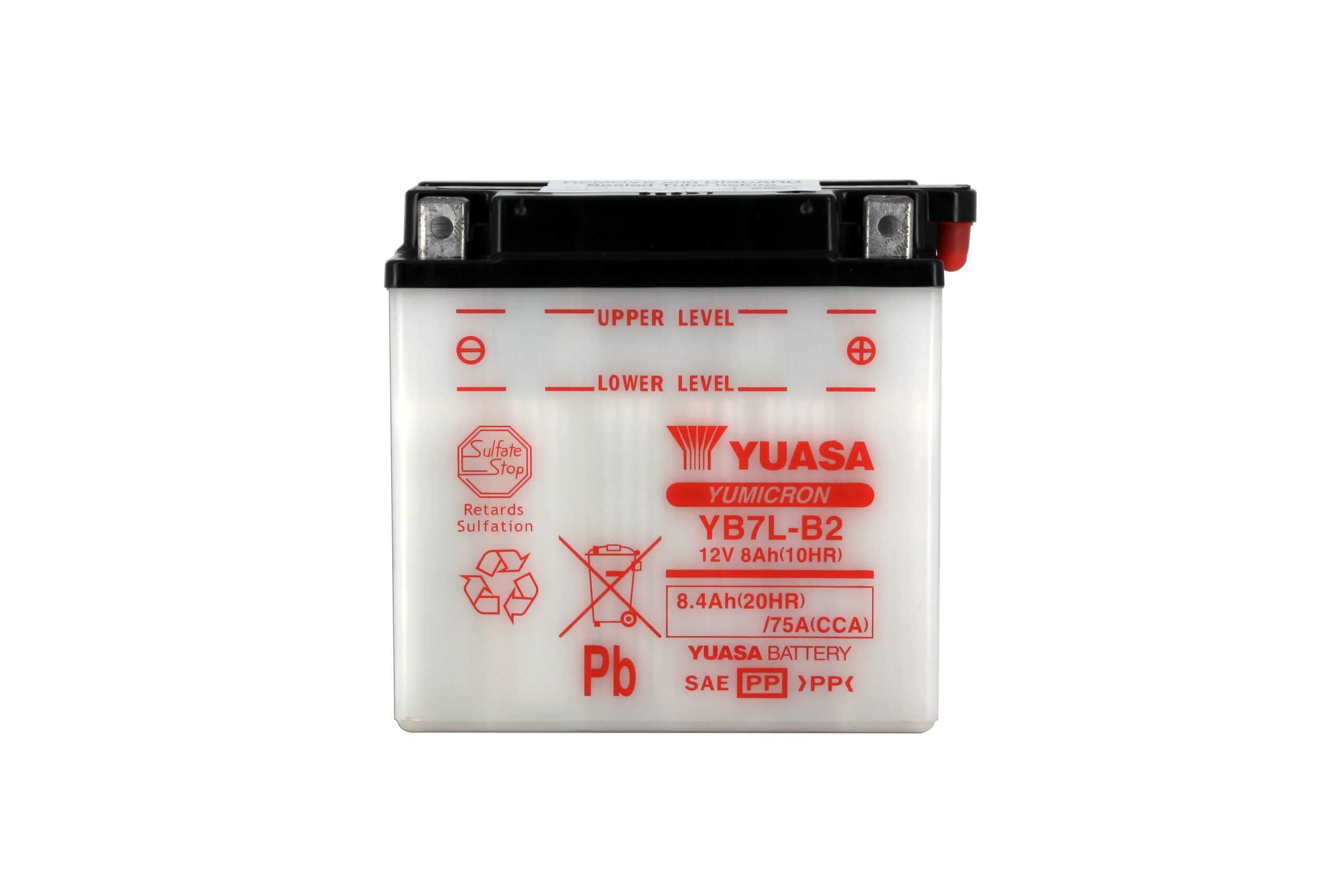 Batterie YUASA YB7L-B2 Conventionnelle Avec Entretien - Livrée Sans Acide