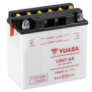 Batterie YUASA 12N7-4A Conventionnelle Avec Entretien - Livrée Sans Acide