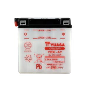 Batterie YUASA YB9L-A2 Conventionnelle Avec Entretien - Livrée Sans Acide