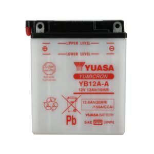 Batterie YUASA YB12A-A Conventionnelle Avec Entretien - Livrée Sans Acide