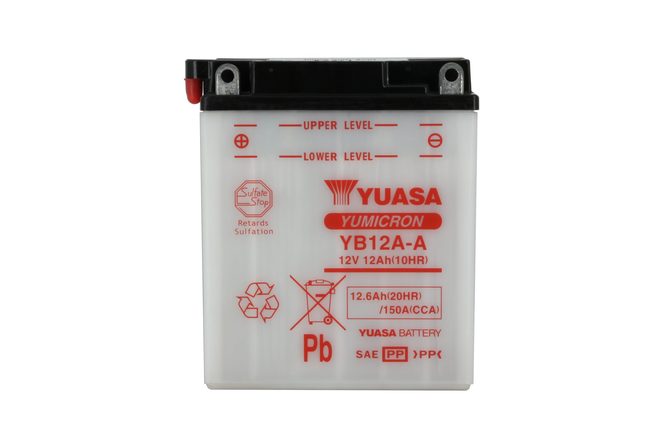 Batterie YUASA YB12A-A Conventionnelle Avec Entretien - Livrée Sans Acide
