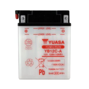 Batterie YUASA YB12C-A Conventionnelle Avec Entretien - Livrée Sans Acide