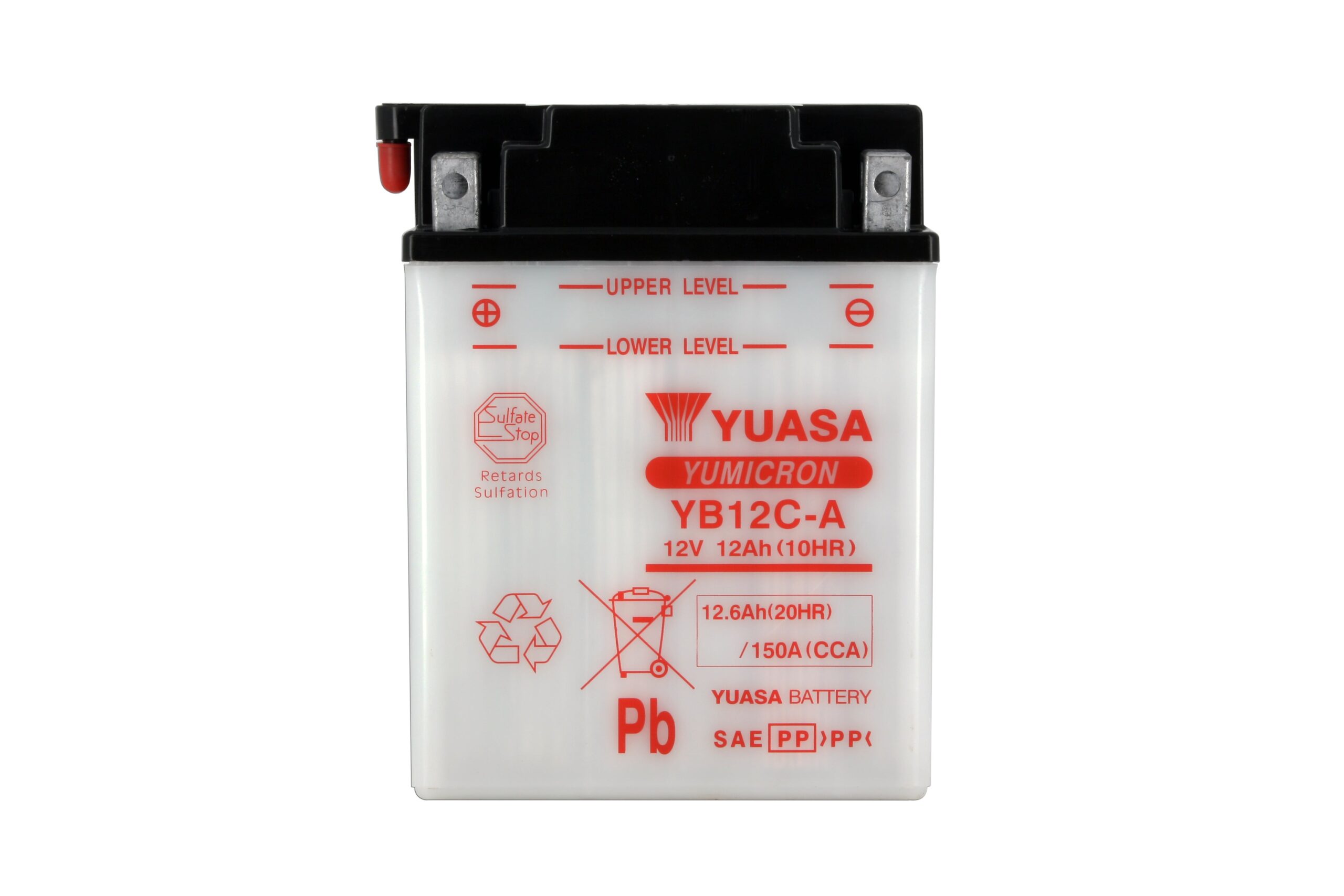 Batterie YUASA YB12C-A Conventionnelle Avec Entretien - Livrée Sans Acide