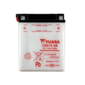 Batterie YUASA 12N14-3A Conventionnelle Avec Entretien - Livrée Sans Acide