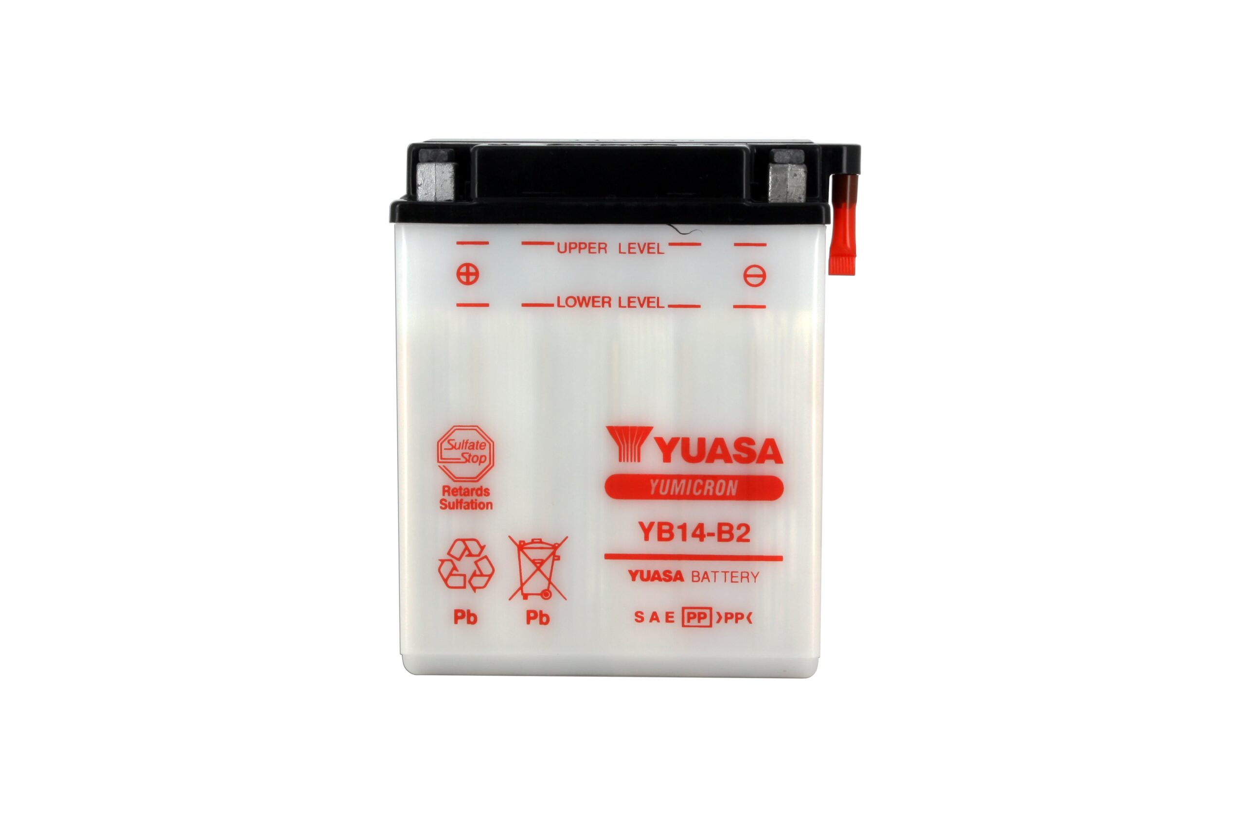 Batterie YUASA YB14-B2 Conventionnelle Avec Entretien - Livrée Sans Acide