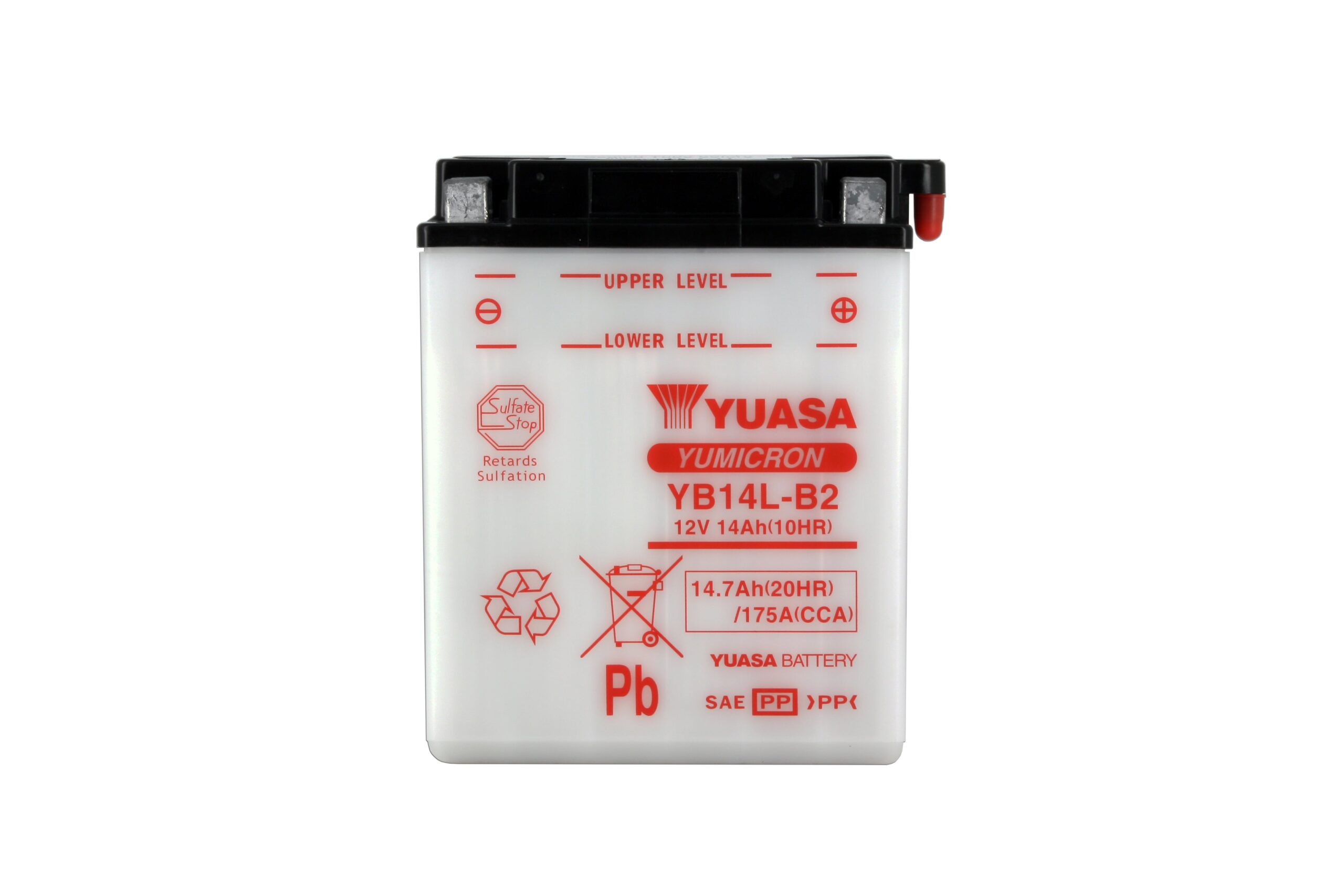 Batterie YUASA YB14L-B2 Conventionnelle Avec Entretien - Livrée Sans Acide