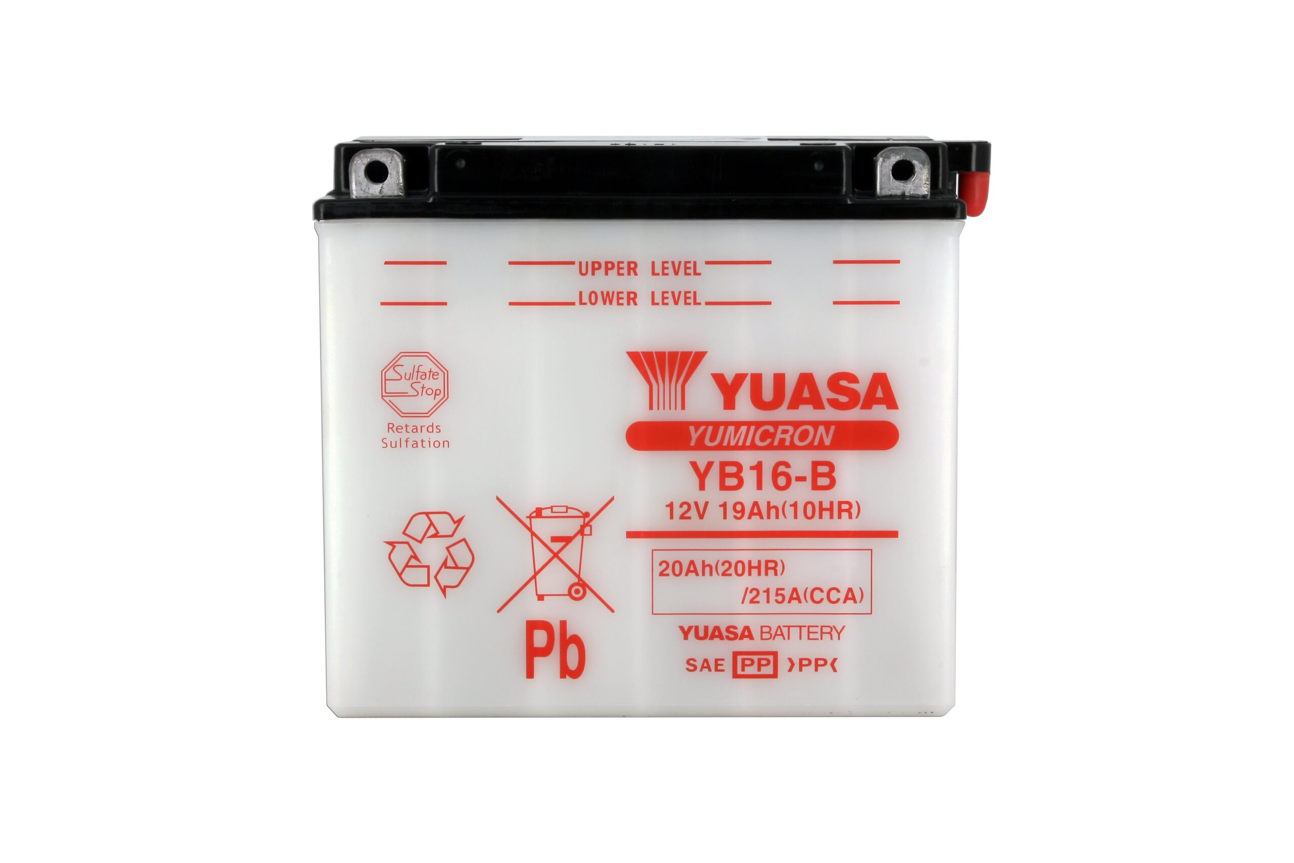 Batterie YUASA YB16-B Conventionnelle Avec Entretien - Livrée Sans Acide