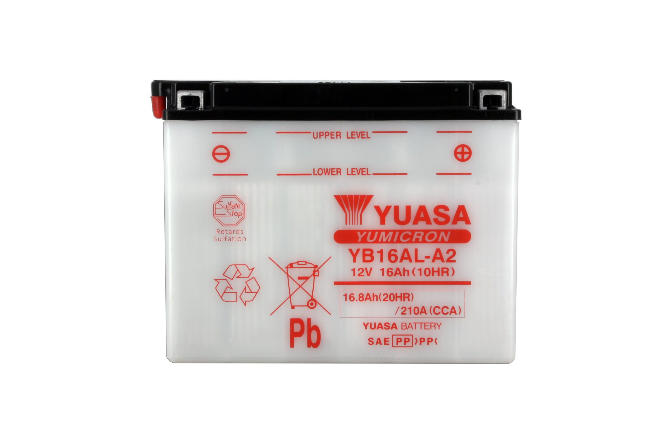 Batterie YUASA YB16AL-A2 Conventionnelle Avec Entretien - Livrée Sans Acide