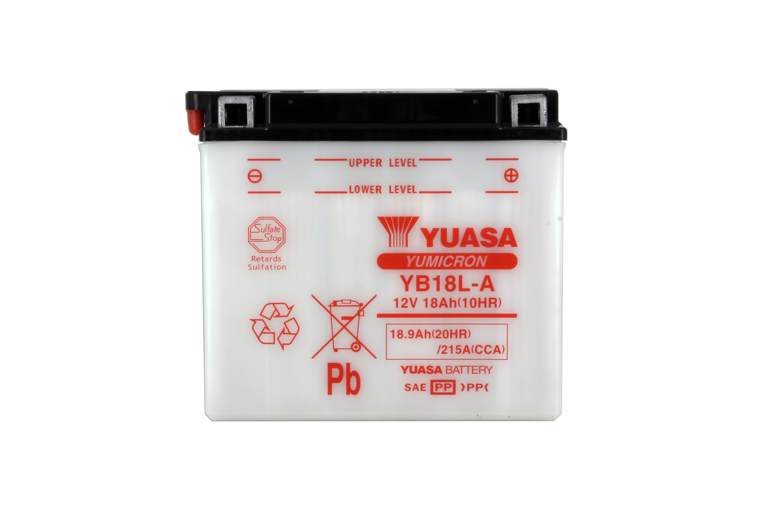 Batterie YUASA YB18L-A Conventionnelle Avec Entretien - Livrée Sans Acide