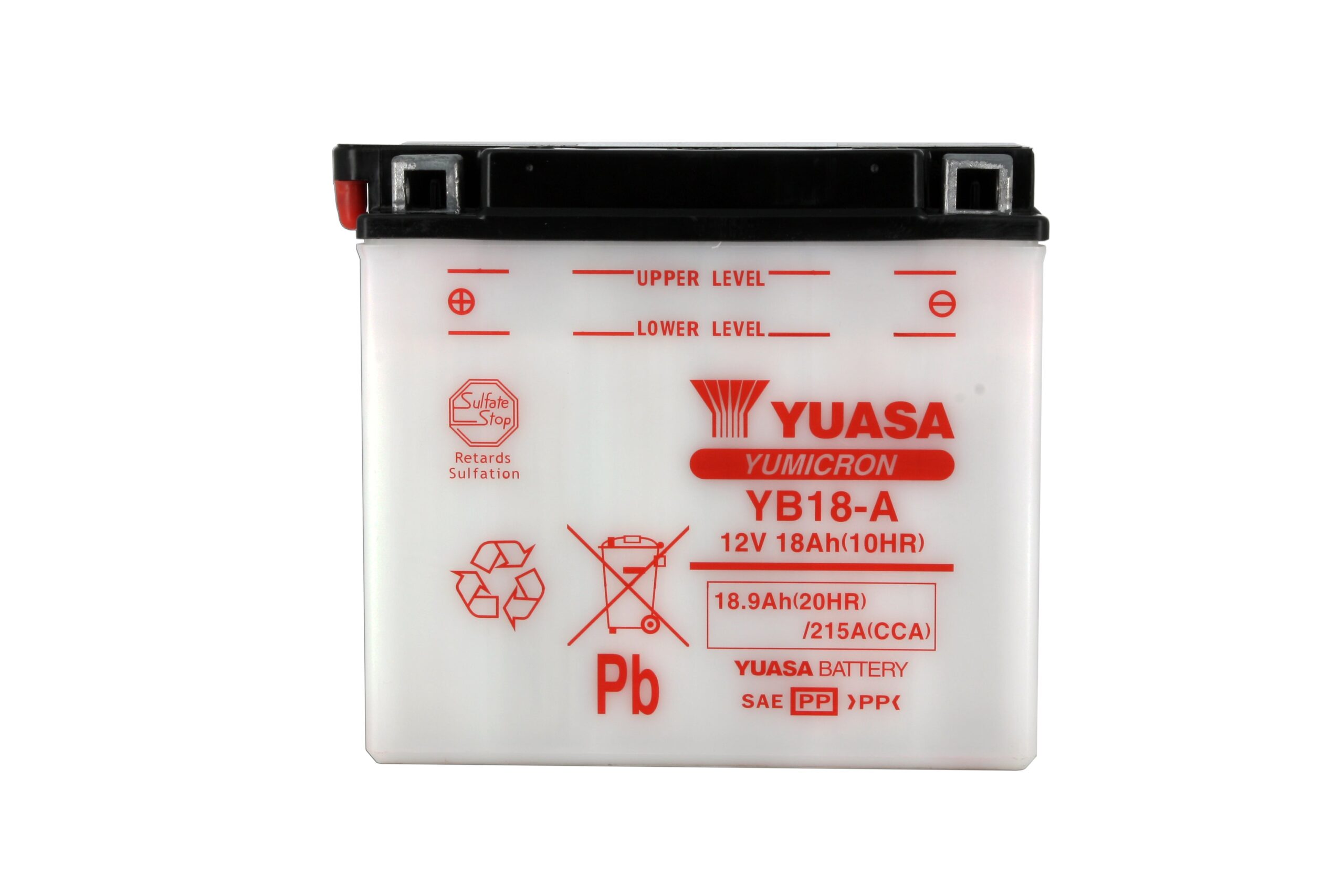 Batterie YUASA YB18-A Conventionnelle Avec Entretien - Livrée Sans Acide