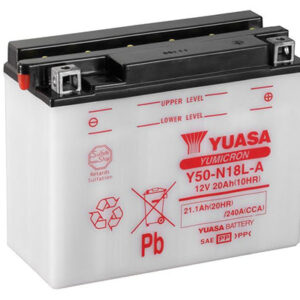 Batterie YUASA Y50-N18L-A Conventionnelle Avec Entretien - Livrée Sans Acide