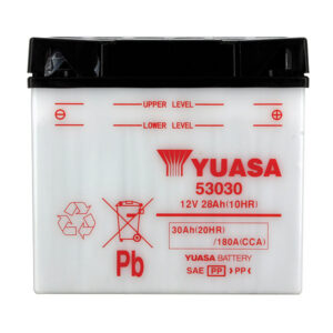 Batterie YUASA 53030 Conventionnelle Avec Entretien - Livrée Sans Acide