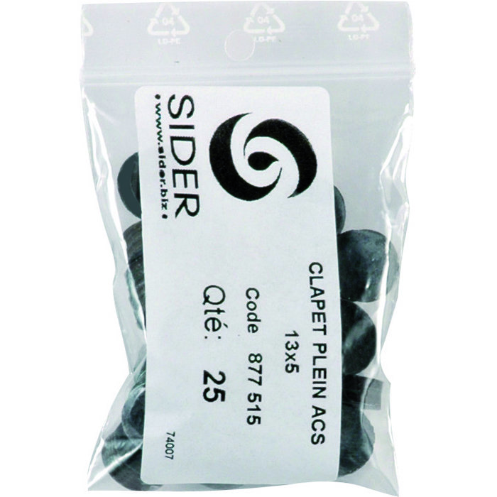 Joint clapet plein - Ø 14 mm x 7 mm - Sachet de 25 pièces - SIDER – Image 3