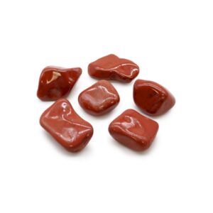 Sachet de 6 grosses pierres roulées africaines - Jaspe - Rouge- Vendu par 1
