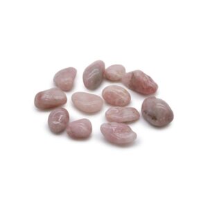 Sachet de 12 pierres roulées africaines moyennes - Quartz rose- Vendu par 1