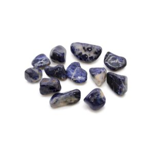 Sachet de 12 pierres roulées africaines moyennes - Sodalite - Bleu pur- Vendu par 1