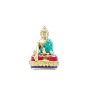 Figure de Bouddha en Laiton - Mains vers le bas - 11,5 cm- Vendu par 1