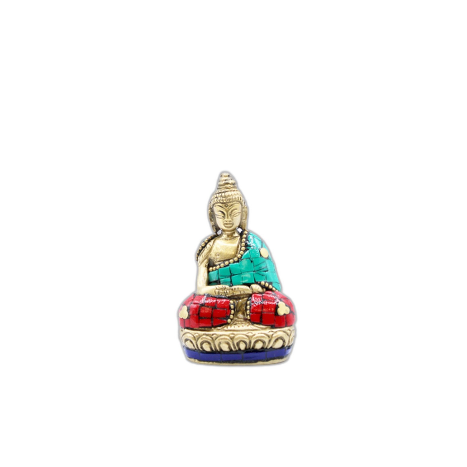 Figure de Bouddha en Laiton - Mains levées - 7,5 cm- Vendu par 1