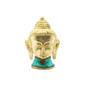 Figure de Bouddha en Laiton - Tête Lrg - 11,5 cm- Vendu par 1