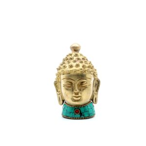 Figure de Bouddha en Laiton - Tête Med - 8 cm- Vendu par 1