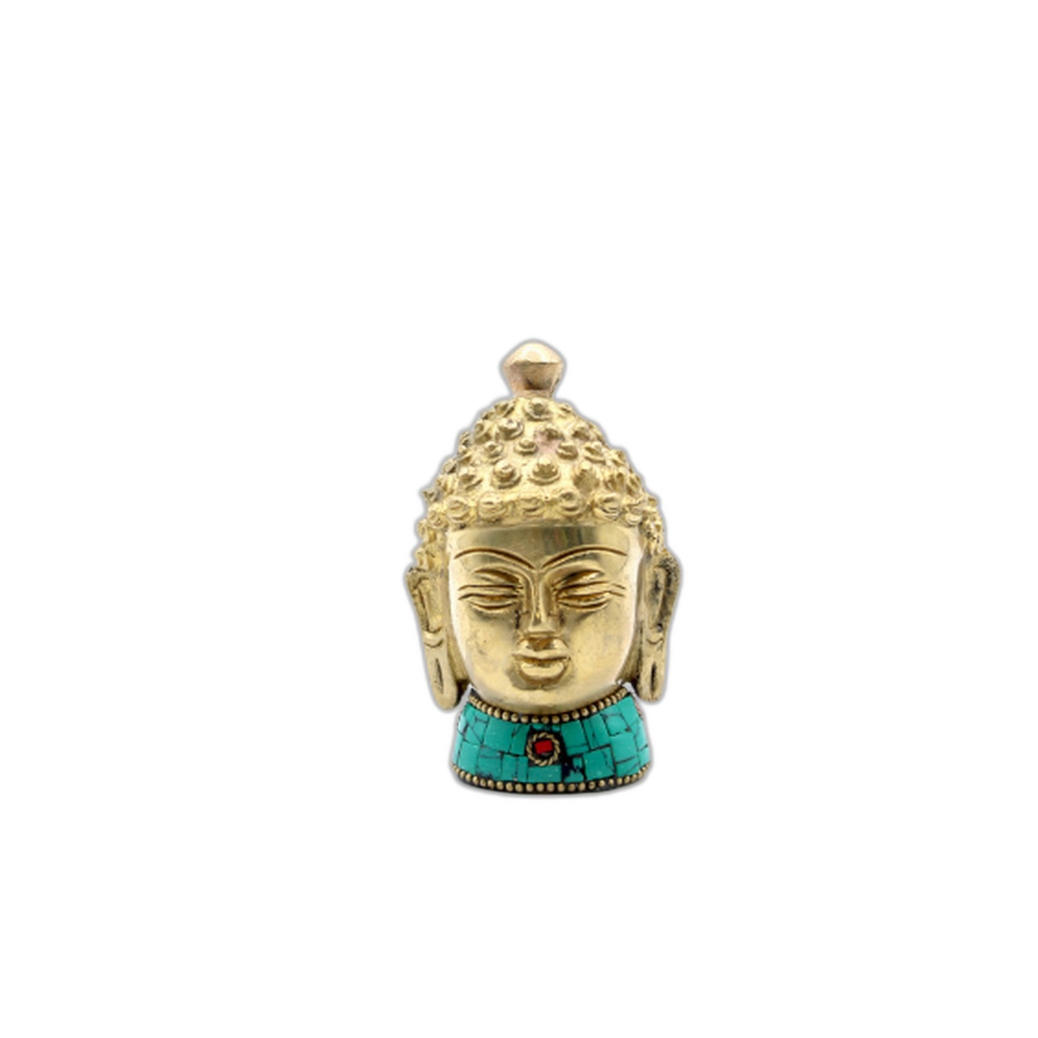 Figure de Bouddha en Laiton - Tête Med - 8 cm- Vendu par 1