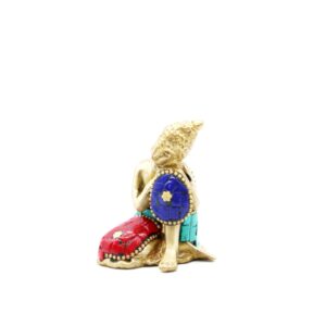 Figure de Bouddha en Laiton - Pensée - 6,5 cm- Vendu par 1