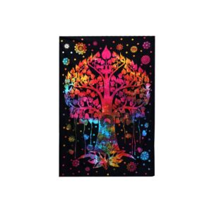 Couvre-lit double en coton + tenture murale - Arbre Bodhi- Vendu par 1