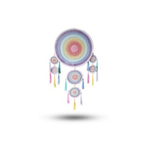 Grand Attrape-rêves (55cm) - Arc-en-ciel Pastel- Vendu par 1