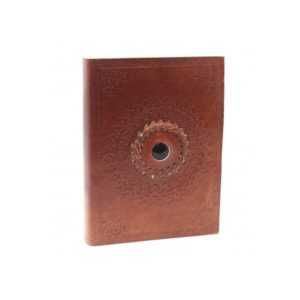 Carnet Cuir Onyx Noir 17x12 cm- Vendu par 1