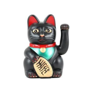 Chat Argent Noir - 15cm- Vendu par 1