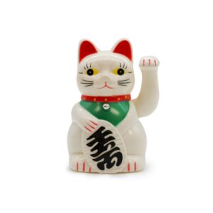 Chat Argent Blanc - 15cm- Vendu par 1