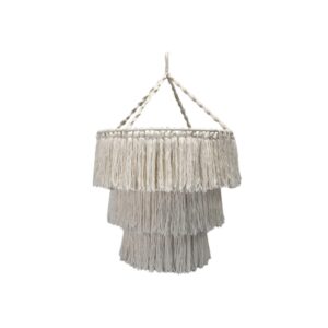 Lustre doux en macramé - Naturel- Vendu par 1