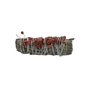 Smudge Stick - Sauge blanche et graines de Pirul- Vendu par 1