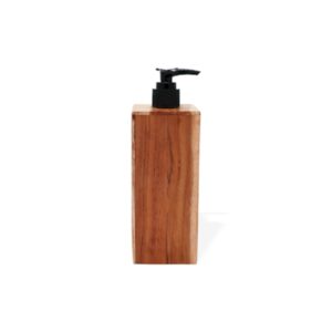 Distributeur de savon en bois de teck naturel - Carré- Vendu par 1