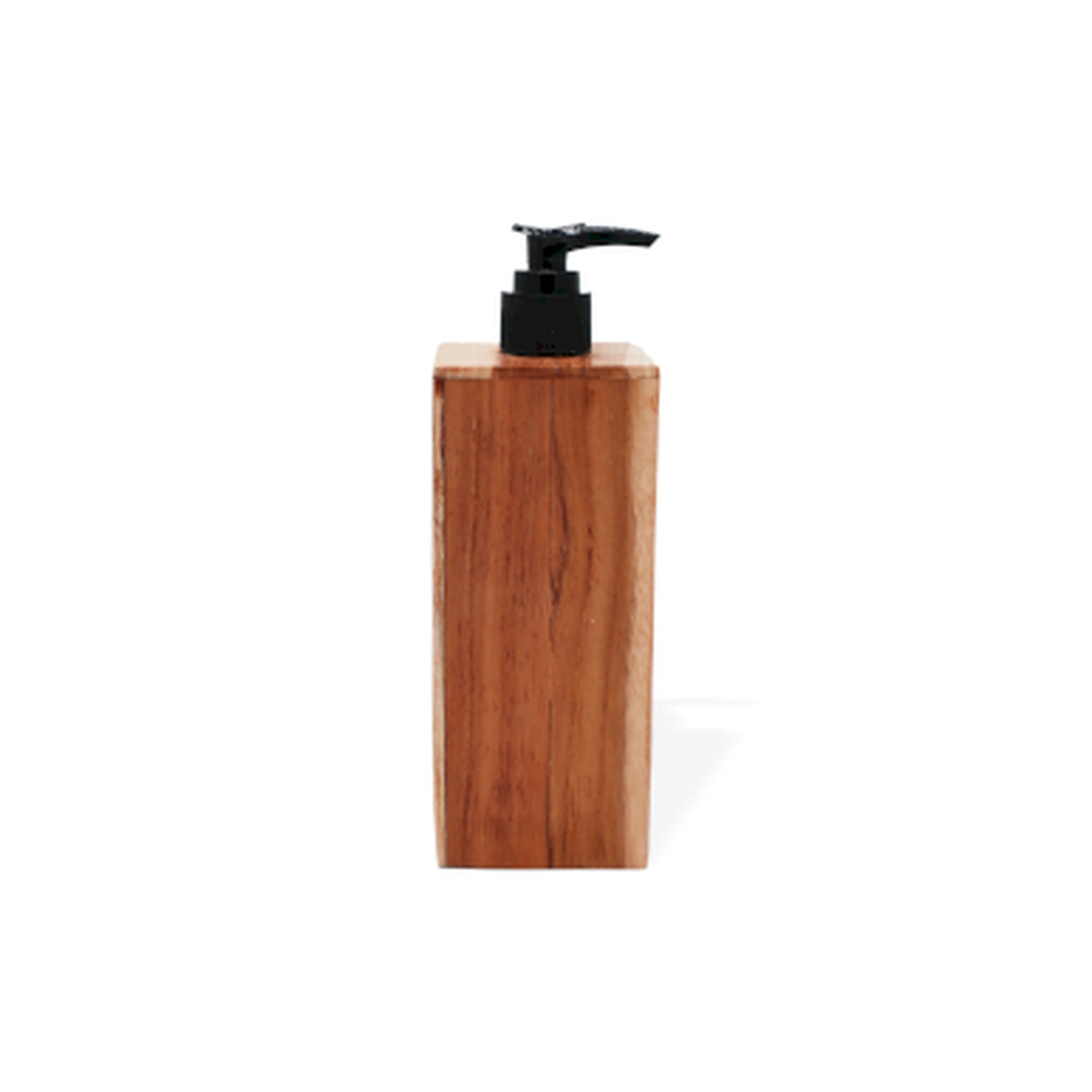 Distributeur de savon en bois de teck naturel - Carré- Vendu par 1