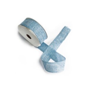 Ruban Texture Naturelle 38mm x 20m - Bleu Bébé- Vendu par 1