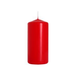 Bougie Pilier 50x100mm - Rouge- Vendu par 8