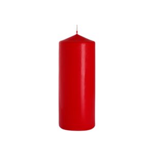 Bougie Pilier 80x200mm - Rouge- Vendu par 6