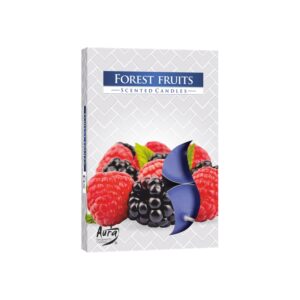 Coffret de 6 bougies chauffe-plat parfumées - Fruits des bois- Vendu par 1