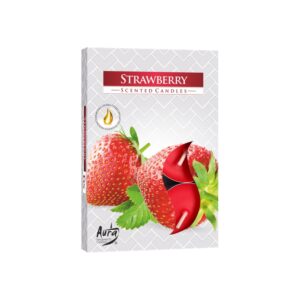 Coffret de 6 Bougies Chauffe-Plat Parfumées - Fraise- Vendu par 1