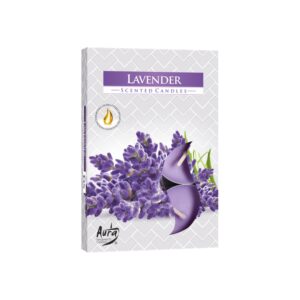 Lot de 6 bougies chauffe-plat parfumées - Lavande- Vendu par 1
