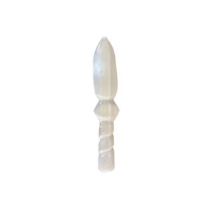 Couteau Rituel Sélénite Lrg - Spirale (25cm)- Vendu par 1