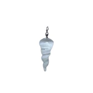 Pendentif spirale sélénite- Vendu par 1