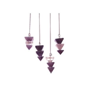 Pendule à trois pyramides - (asst)- Vendu par 1