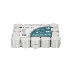 Bougie chauffe-plat non parfumée - 6h- Vendu par 40